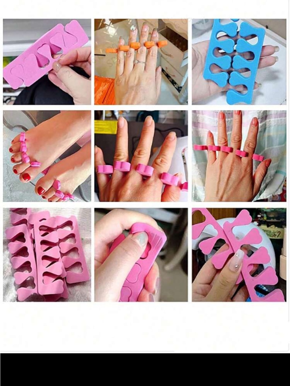 Colorful Foam Toe Separators - Pack of Mixed Colors - Picture 2 of 6